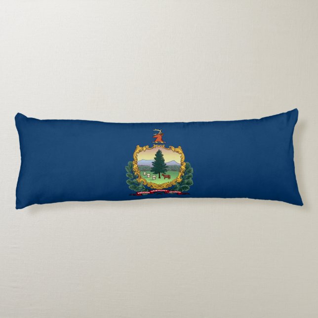 Vermont State Flag Body Pillow (Back)