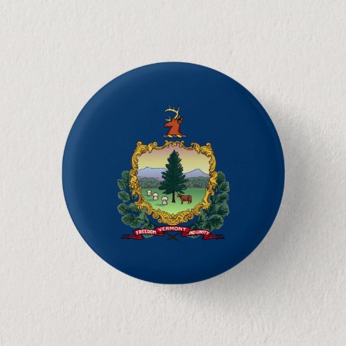 Vermont State Flag Button