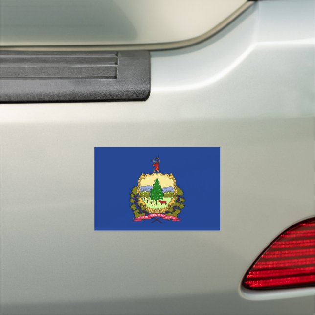 Vermont State flag Car Magnet (In Situ)