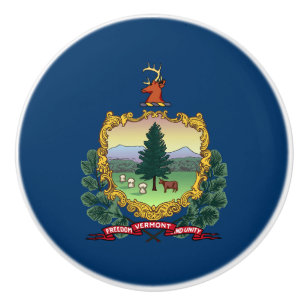 Vermont State Flag Ceramic Knob