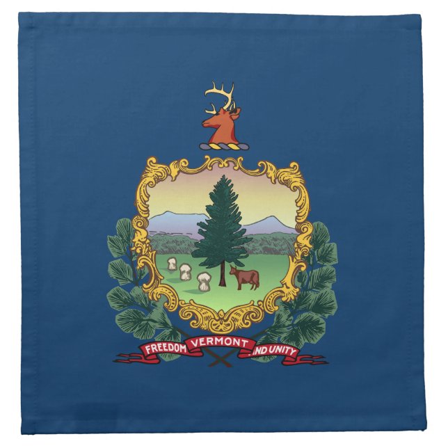 Vermont State Flag Cloth Napkin (Front)