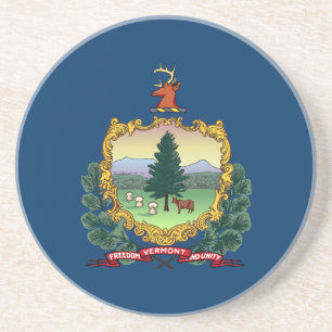 Vermont State Flag Coaster
