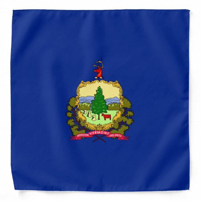 Vermont State Flag Design Bandana (Front)