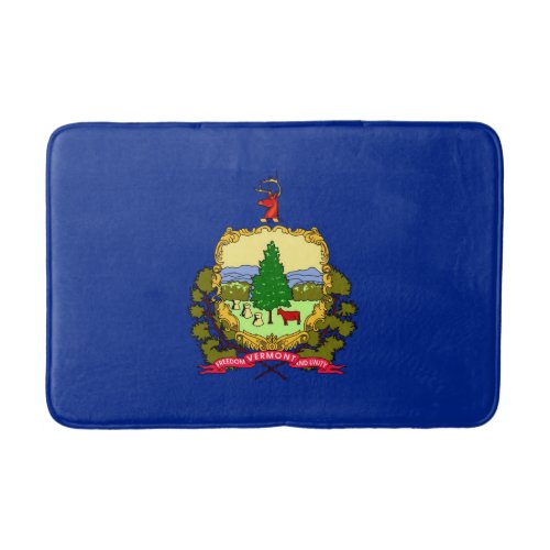 Vermont State Flag Design Bathroom Mat