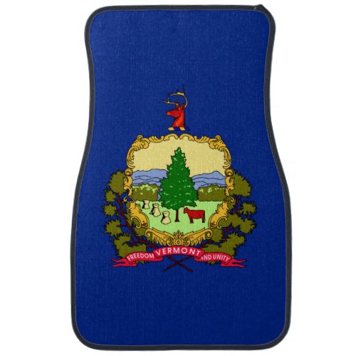 Vermont State Flag Design Car Mat