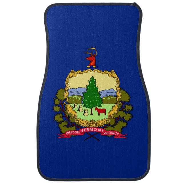 Vermont State Flag Design Car Mat (Front)