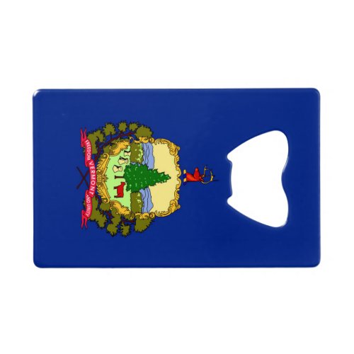 Vermont State Flag Design Credit Card Bottle Opener