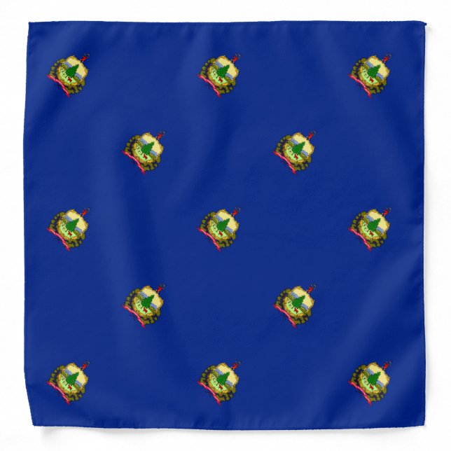 Vermont State Flag Design Decor Bandana (Front)