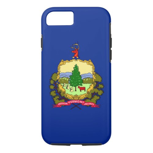 Vermont State Flag Design Decor iPhone 87 Case