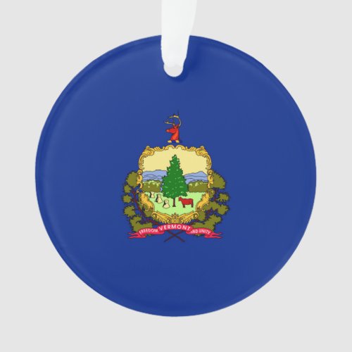 Vermont State Flag Design Decor Ornament