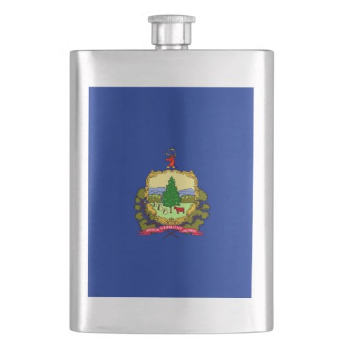 Vermont State Flag Design Hip Flask