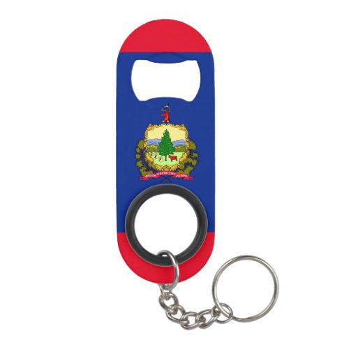 Vermont State Flag Design Keychain Bottle Opener