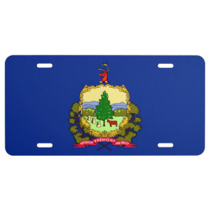 Vermont State Flag Design License Plate