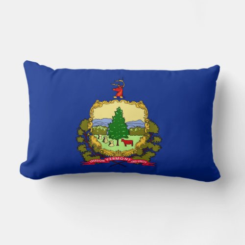 Vermont State Flag Design Lumbar Pillow