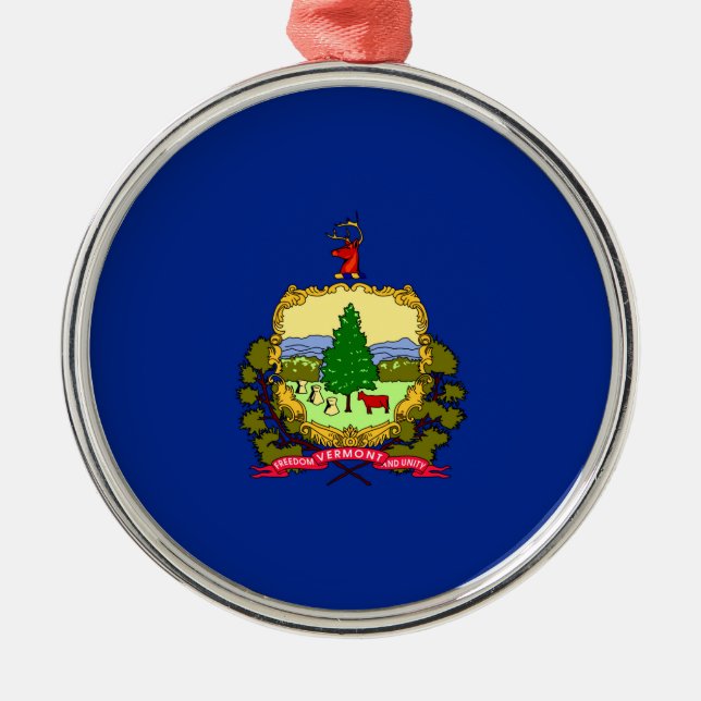 Vermont State Flag Design Metal Ornament (Front)