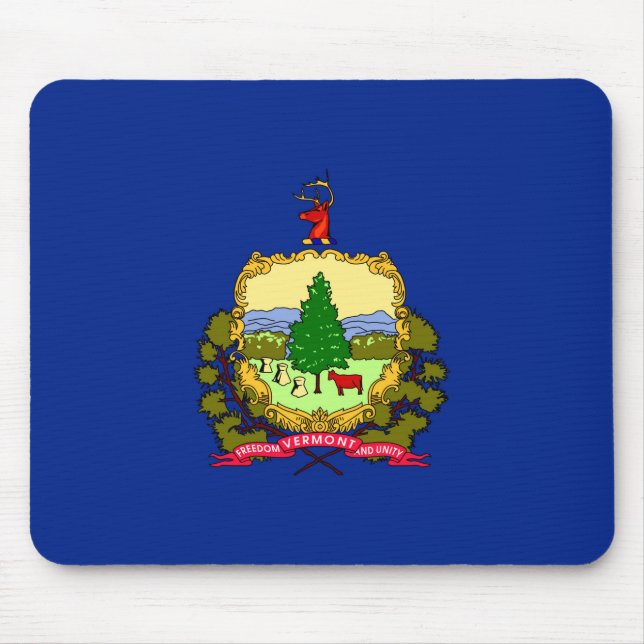 Vermont State Flag Design Mouse Pad (Front)