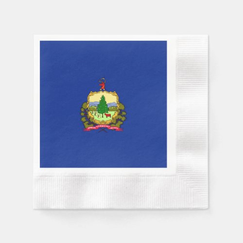 Vermont State Flag Design Paper Napkins