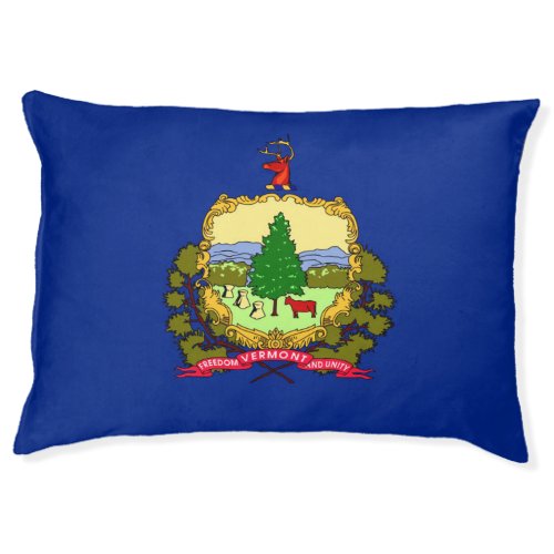 Vermont State Flag Design Pet Bed