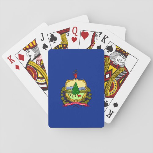 Vermont State Flag Design Poker Cards