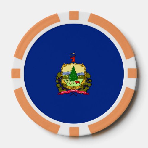 Vermont State Flag Design Poker Chips