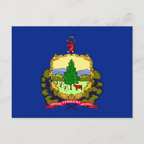 Vermont State Flag Design Postcard