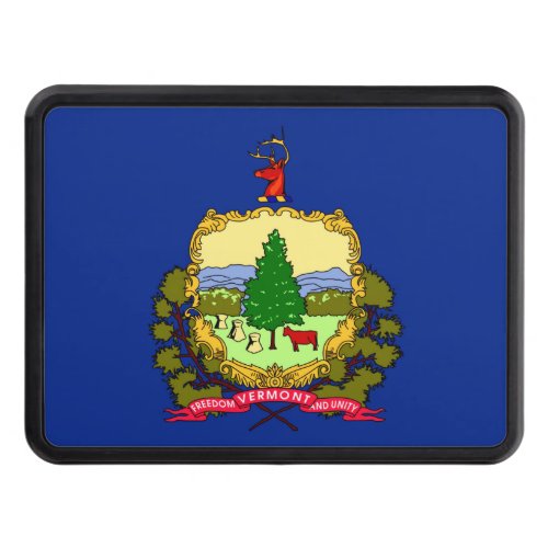 Vermont State Flag Design Tow Hitch Cover