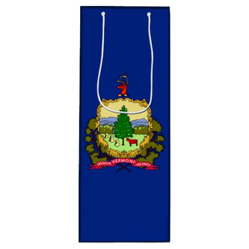 Vermont State Flag Design Wine Gift Bag