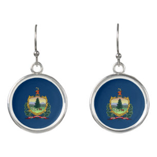 Vermont State Flag Earrings