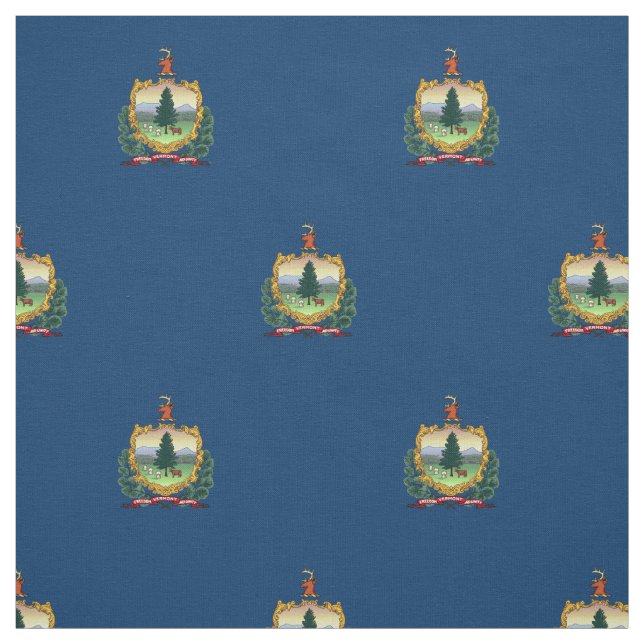 Vermont State Flag Fabric (Swatch)