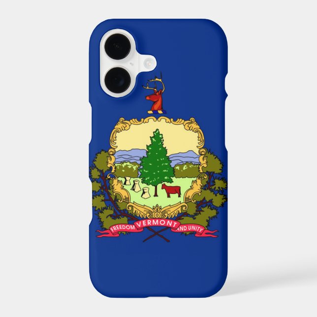 Vermont state flag iphone case (Back)