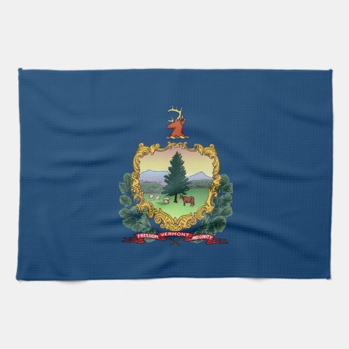Vermont State Flag Kitchen Towel