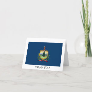 Vermont State Flag Letterpress Thank You Card