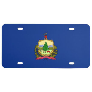Vermont state flag license plate