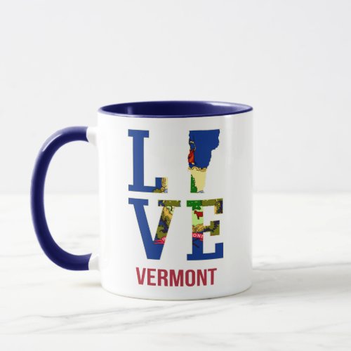 Vermont State Flag Love Mug