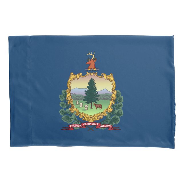 Vermont State Flag Pillow Case (Front)