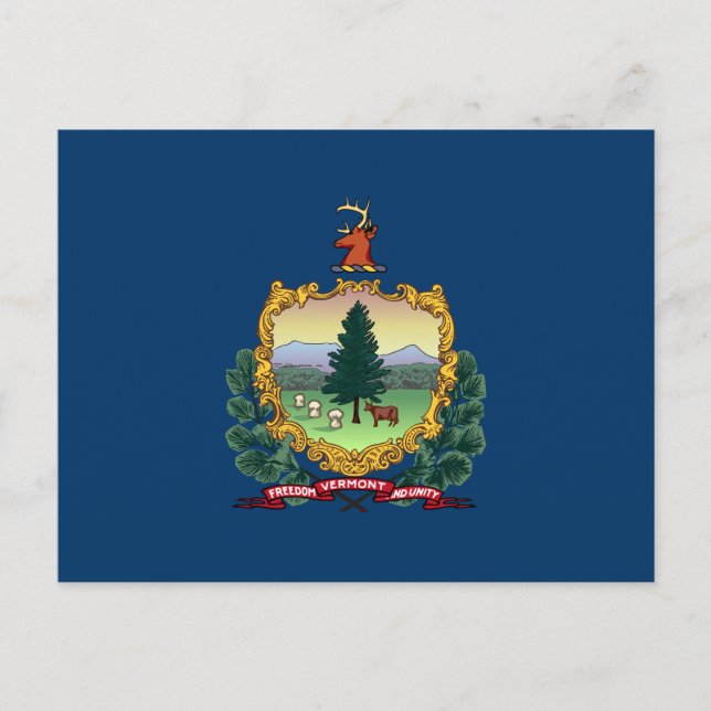 Vermont State Flag Postcard (Front)