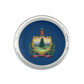 Vermont State Flag Ring by topdivertntrend at Zazzle