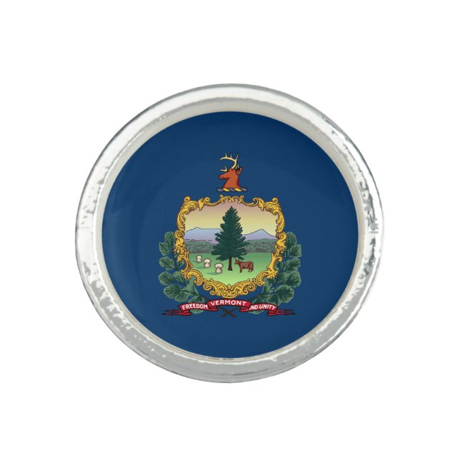 Vermont State Flag Ring (Front)