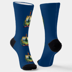 Vermont State Flag Socks