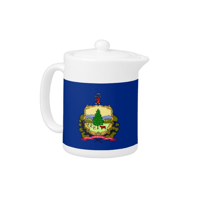 Vermont State Flag Teapot (Left)