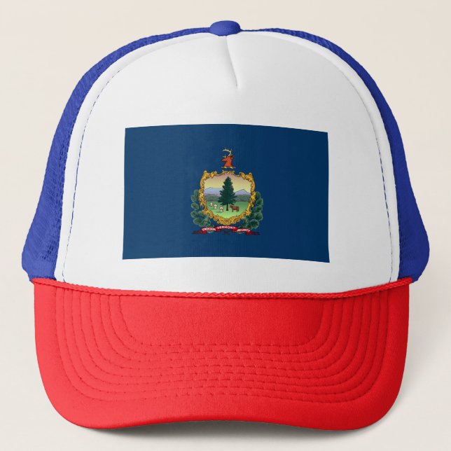 Vermont State Flag Trucker Hat (Front)