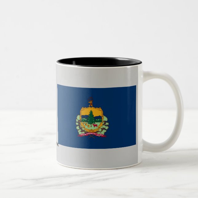Vermont State Flag Two-Tone Coffee Mug (Right)