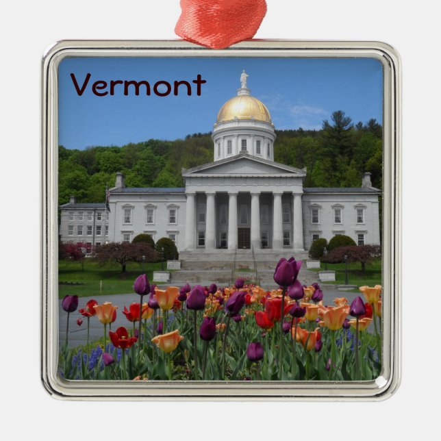 Vermont State House -Montpelier Metal Ornament (Front)