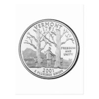 Vermont State Quarter Postcard