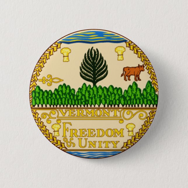 Vermont State Seal Button (Front)
