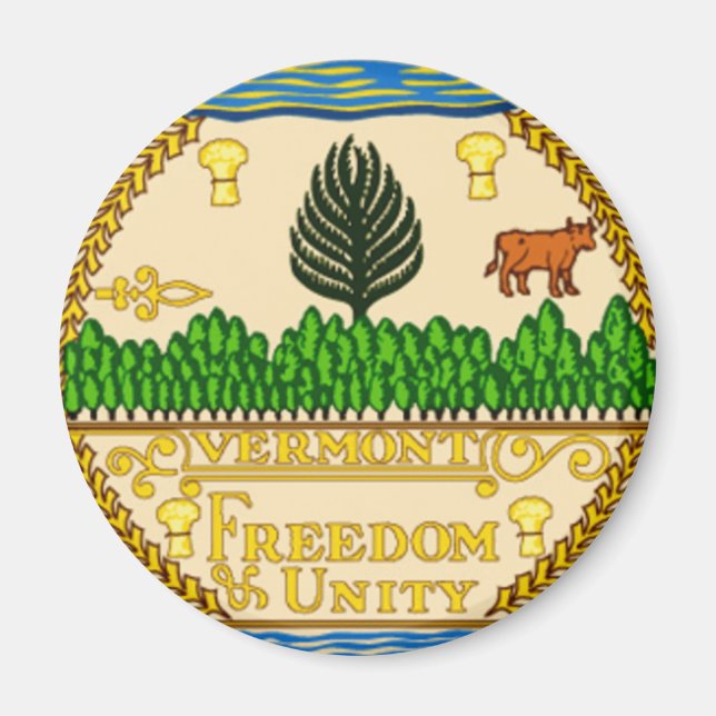 Vermont State Seal Magnet (Front)