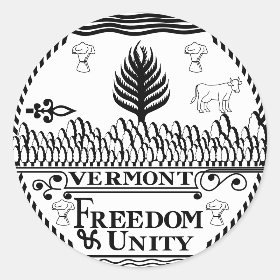 Vermont State Seal Sticker Zazzle