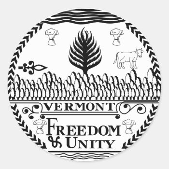 Vermont State Seal Sticker by slowtownemarketplace at Zazzle