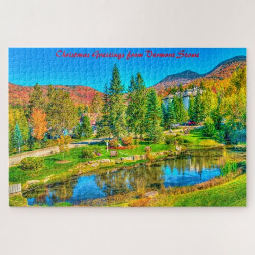 Vermont StoweChristmas Greetings Jigsaw Puzzle