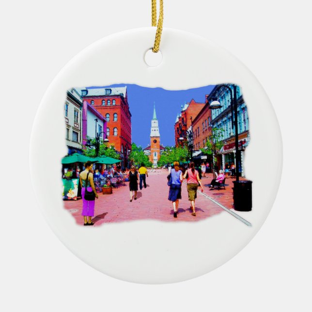 Vermont Street Painting Ornament (Front)